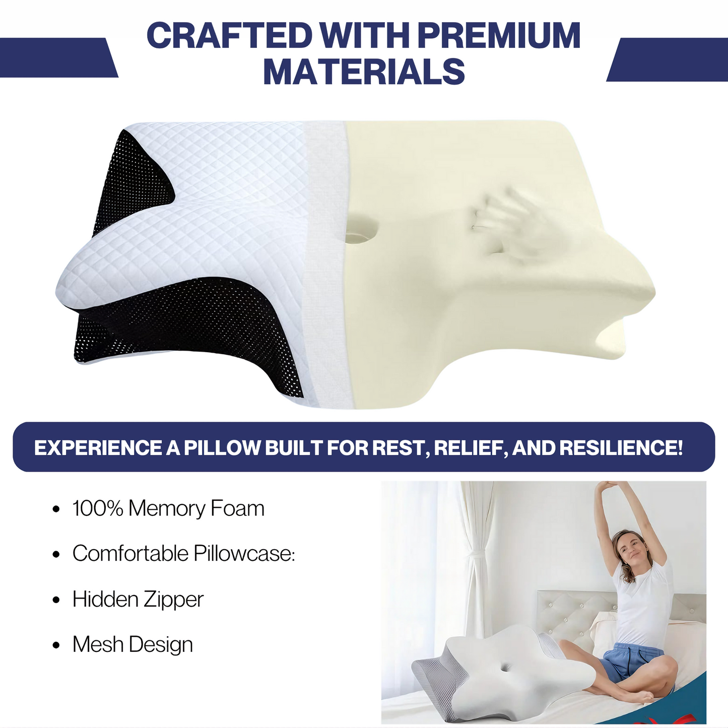 AlignEases™ ErgoContour Pillow