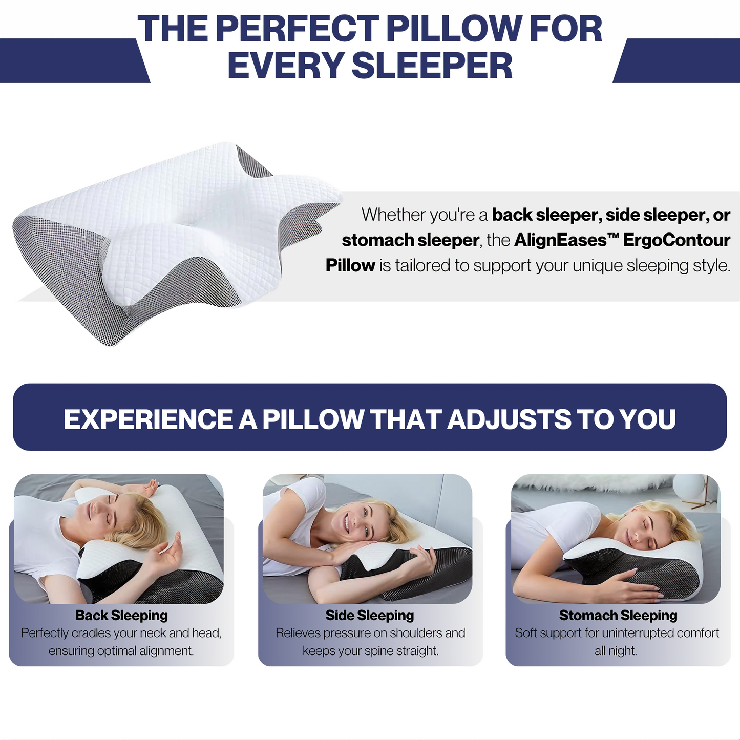 AlignEases™ ErgoContour Pillow